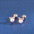 1 Pair Sterling Silver Artificial Pearls Geometric Ear Studs