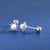 1 Pair Sterling Silver Artificial Pearls Geometric Ear Studs