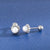 1 Pair Sterling Silver Artificial Pearls Geometric Ear Studs