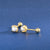 1 Pair Sterling Silver Artificial Pearls Geometric Ear Studs