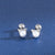 1 Pair Sterling Silver Artificial Pearls Geometric Ear Studs