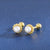 1 Pair Sterling Silver Artificial Pearls Geometric Ear Studs