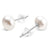 1 Pair Sterling Silver Freshwater Pearl Solid Color Ear Studs