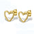 1 Pair Sterling Silver Heart Shape Ear Studs