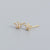 1 Pair Sterling Silver Rhinestones Leaf Ear Studs