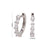 1 Pair Sterling Silver Zircon Geometric Hoop Earrings