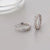 1 Pair Sterling Silver Zircon Round Earrings