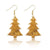 1 Pair Streetwear Christmas Tree Pu Leather Drop Earrings