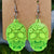 1 Pair Streetwear Cool Style Geometric Heart Shape Skull Arylic Drop Earrings