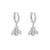 1 Pair Streetwear Devil's Eye Heart Shape Butterfly Plating Inlay Copper Zircon Drop Earrings