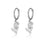 1 Pair Streetwear Devil's Eye Heart Shape Butterfly Plating Inlay Copper Zircon Drop Earrings