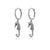 1 Pair Streetwear Devil's Eye Heart Shape Butterfly Plating Inlay Copper Zircon Drop Earrings