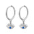 1 Pair Streetwear Devil's Eye Heart Shape Butterfly Plating Inlay Copper Zircon Drop Earrings