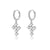 1 Pair Streetwear Devil's Eye Heart Shape Butterfly Plating Inlay Copper Zircon Drop Earrings