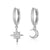 1 Pair Streetwear Devil's Eye Heart Shape Butterfly Plating Inlay Copper Zircon Drop Earrings