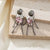 1 Pair Streetwear Heart Shape Spider Inlay Alloy Artificial Gemstones Drop Earrings