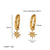 1 Pair Streetwear Hexagram Heart Shape Eye Polishing Plating Inlay Stainless Steel Zircon 18k Gold Plated Drop Earrings