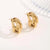 1 Pair Streetwear Irregular Square Water Droplets Plating Titanium Steel Gold Plated Ear Studs