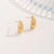 1 Pair Streetwear Irregular Square Water Droplets Plating Titanium Steel Gold Plated Ear Studs