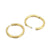 1 Pair Streetwear Solid Color Stainless Steel Hoop Earrings