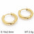 1 Pair Streetwear Solid Color Stainless Steel Hoop Earrings