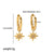 1 Pair Streetwear Star Snake Butterfly Polishing Plating Inlay Stainless Steel Zircon 18k Gold Plated Drop Earrings