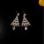 1 Pair Sweet Christmas Tree Plating Inlay Alloy Artificial Gemstones Drop Earrings