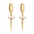 1 Pair Sweet Geometric Plating Inlay Copper Zircon 18k Gold Plated Earrings