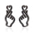 1 Pair Sweet Gesture Heart Shape Stainless Steel Plating Ear Studs