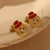 1 Pair Sweet Simple Style Christmas Tree Santa Claus Enamel 304 Stainless Steel 14K Gold Plated Ear Studs