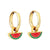 1 Pair Sweet Simple Style Fruit Stainless Steel Fruit Plating Drop Earrings