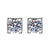 1 Pair Sweet Simple Style Round Heart Shape Bow Knot Plating Inlay Copper Zircon Silver Plated Drop Earrings