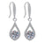 1 Pair Sweet Simple Style Round Heart Shape Bow Knot Plating Inlay Copper Zircon Silver Plated Drop Earrings