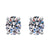 1 Pair Sweet Simple Style Round Heart Shape Bow Knot Plating Inlay Copper Zircon Silver Plated Drop Earrings