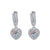 1 Pair Sweet Simple Style Round Heart Shape Bow Knot Plating Inlay Copper Zircon Silver Plated Drop Earrings