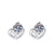 1 Pair Sweet Simple Style Round Heart Shape Bow Knot Plating Inlay Copper Zircon Silver Plated Drop Earrings