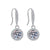 1 Pair Sweet Simple Style Round Heart Shape Bow Knot Plating Inlay Copper Zircon Silver Plated Drop Earrings