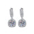 1 Pair Sweet Simple Style Round Heart Shape Bow Knot Plating Inlay Copper Zircon Silver Plated Drop Earrings