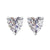 1 Pair Sweet Simple Style Round Heart Shape Bow Knot Plating Inlay Copper Zircon Silver Plated Drop Earrings