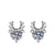 1 Pair Sweet Simple Style Round Heart Shape Bow Knot Plating Inlay Copper Zircon Silver Plated Drop Earrings