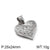 1 Pair Titanium Steel 18K Gold Plated Heart Shape