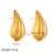 1 Pair Vintage Style C Shape Water Droplets Plating Inlay Stainless Steel Artificial Diamond 18k Gold Plated Ear Studs