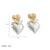 1 Pair Vintage Style Heart Shape Stainless Steel 18k Gold Plated Drop Earrings