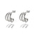 1 Pair Vintage Style Simple Style C Shape Plating Stainless Steel 18k Gold Plated Ear Studs