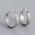 1 Pair White Gold Plated Gold Plated Sterling Silver Round Earrings