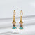 1 Pair Y2k Simple Style Mermaid Inlay Copper Zircon Drop Earrings