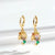 1 Pair Y2k Simple Style Mermaid Inlay Copper Zircon Drop Earrings