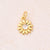 1 Pc/Package 11x9x3mm 13x10.5x3mm 14x13x3.5mm Hole 3~3.9mm Copper Zircon 18K Gold Plated Round Flower Daisy Polished Pendant