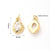 1 Pc/Package 12x8mm Hole 2~2.9mm Copper Zircon Gold Plated Asymmetrical Irregular Oval Polished Pendant