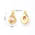 1 Pc/Package 12x8mm Hole 2~2.9mm Copper Zircon Gold Plated Asymmetrical Irregular Oval Polished Pendant